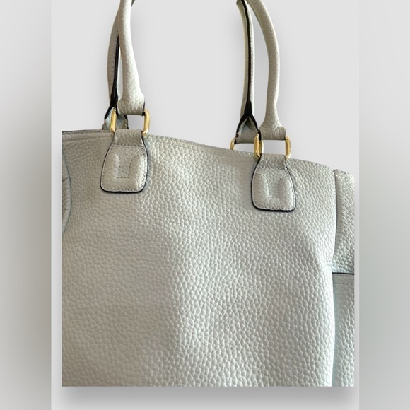 Merona Aqua Crossbody/Shoulder Tote Pebble Faux Leather Adjustable Large - Picture 3 of 9